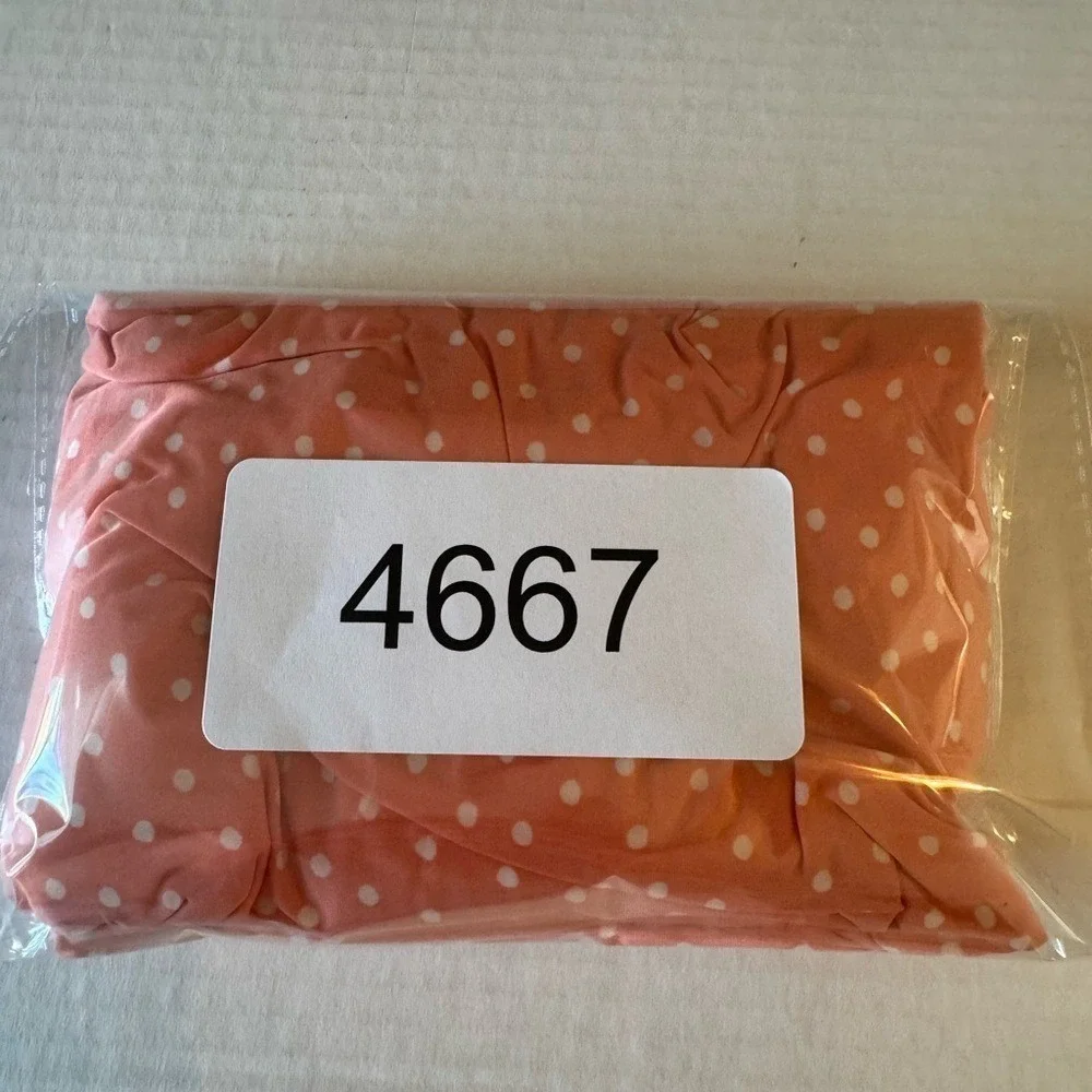 Womens Nightgown Slip Dress Large Fairy Polka Dots Peach